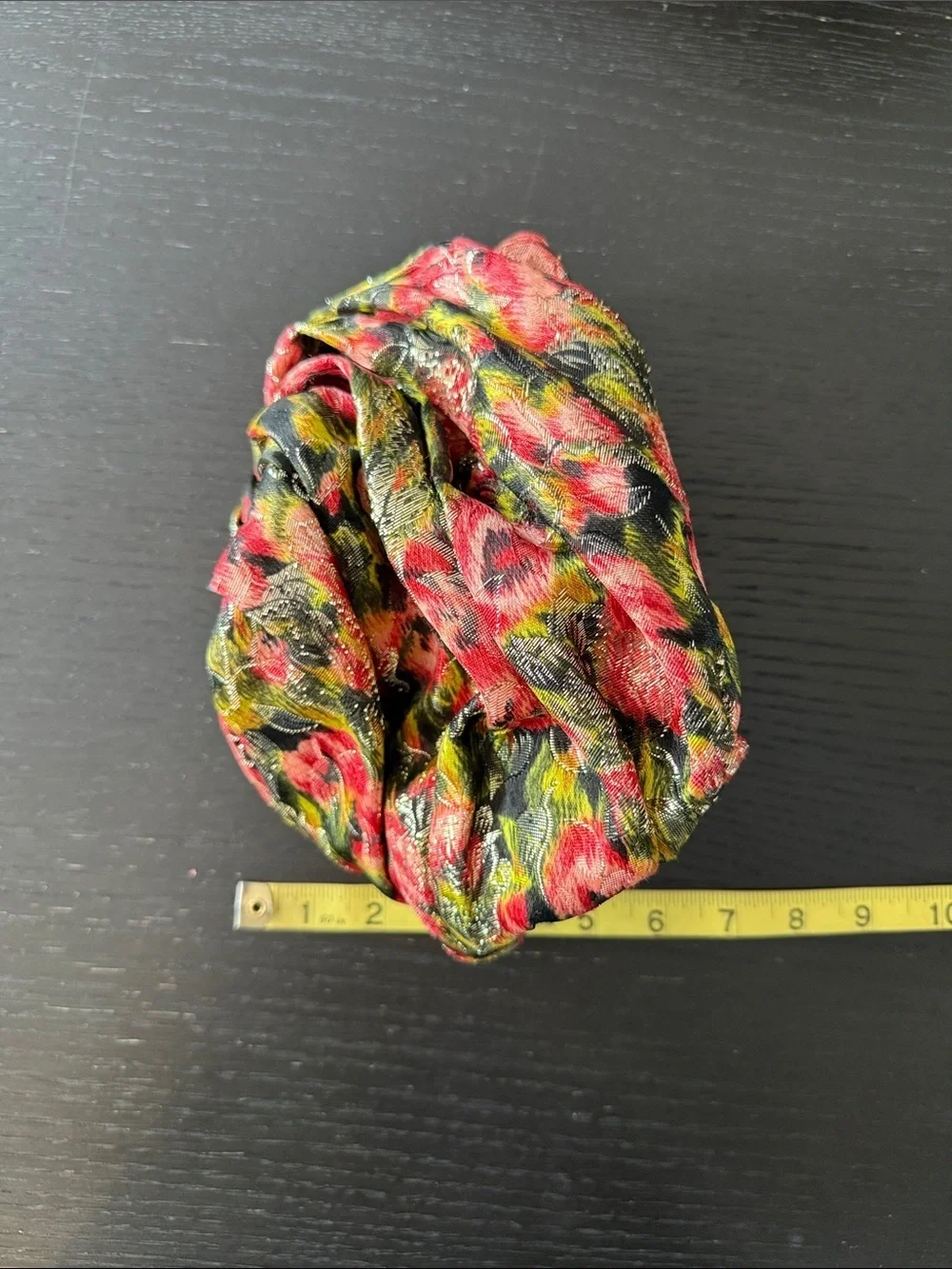 Women’s Vintage Floral Velvet Turban Headband in Pink and Green
